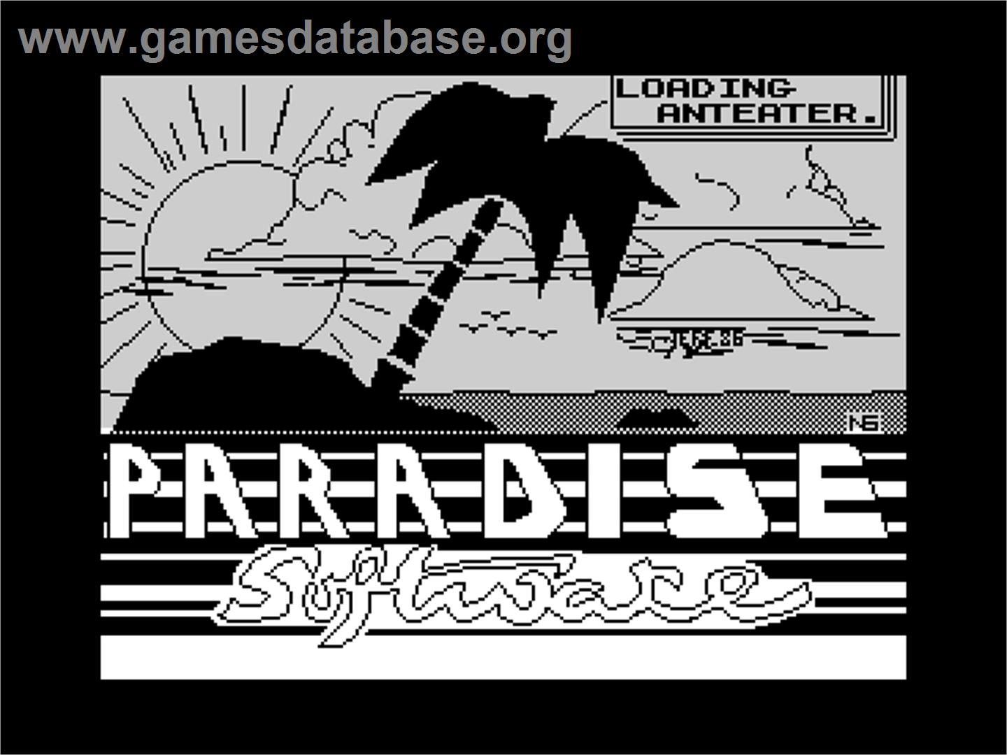 Anteater - Sinclair ZX Spectrum - Artwork - Title Screen